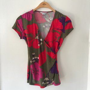 Boden floral v-neck top